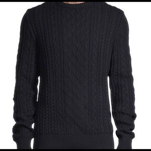 St John'Bay crew neck long sleeve fisherman knit sweater MEDIUM New $60